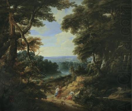 Landscape with a castle and figures, unknow artist